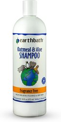 Earthbath Oatmeal & Aloe Fragrance Free Dog & Cat Shampoo, 16-oz bottle
