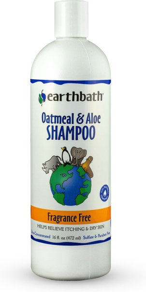 Earthbath Oatmeal & Aloe Fragrance Free Dog & Cat Shampoo, 16-oz bottle slide 1 of 4