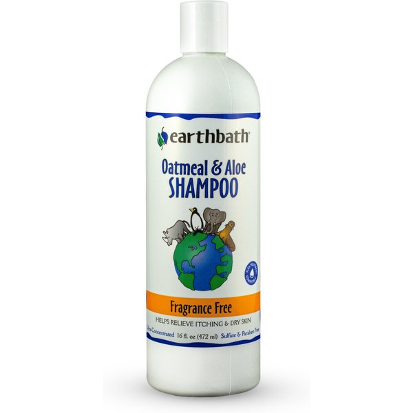 EARTHBATH Oatmeal & Aloe Dog & Cat Shampoo, 16fl oz bottle