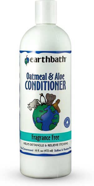 Earthbath Oatmeal & Aloe Fragrance Free Dog & Cat Conditioner, 16-oz bottle slide 1 of 4