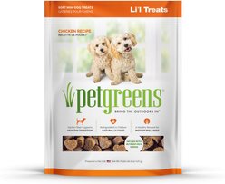 Pet Greens Roasted Chicken Semi-Moist Li'l Dog Treats, 6-oz bag