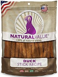 Loving Pets Natural Value Duck Dog Jerky Treat, 14-oz bag