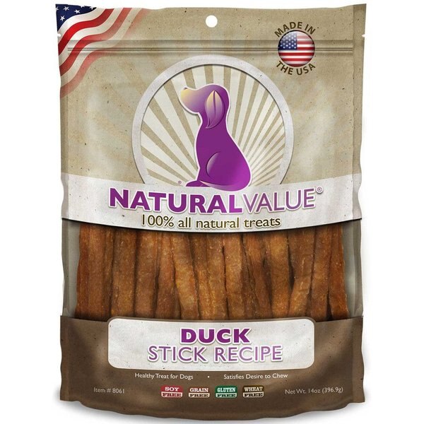 Out of Stock LOVING PETS Natural Value Duck Dog Jerky Treat, 14oz bag