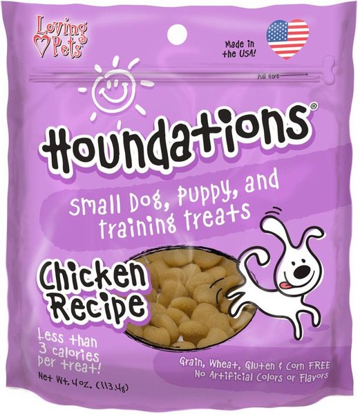 Loving Pets Houndations Chicken Dog Soft & Chewy Treat, 4-oz bag slide 1 of 3