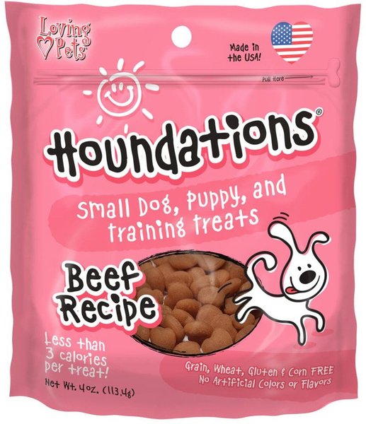 Loving Pets Houndations Beef Dog Soft & Chewy Treat, 4-oz bag slide 1 of 4
