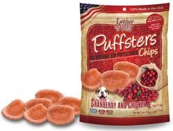 Loving Pets Puffsters Cranberry & Chicken Dog Crunchy Treat, 4-oz bag