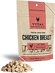Vital Essentials Chicken Breast Freeze-Dried Raw Cat Treats, 1-oz bag