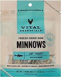 Vital Essentials Minnows Freeze-Dried Raw Cat Treats, 0.5-oz bag