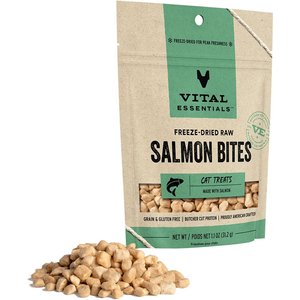Vital Essentials Freeze-Dried Salmon Bites Cat Treats, 1.1 oz