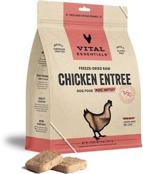 Vital Essentials Chicken Mini Patties Entree Freeze-Dried Raw Dog Food, 14-oz bag