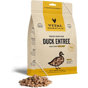 Vital Essentials Freeze-Dried Raw Duck Entree Mini Nibs Dog Food, 14-oz bag