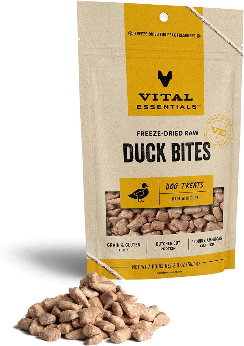 Vital Essentials Raw Duck Head Freeze-Dried Dog Treat, 1 count
