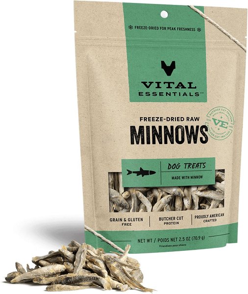 Vital Essentials Freeze Dried Minnows 2.5oz Dog Treats