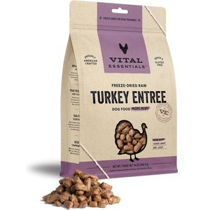 Vital Essentials Freeze-Dried Raw Turkey Entree Mini Nibs Dog Food, 14-oz bag