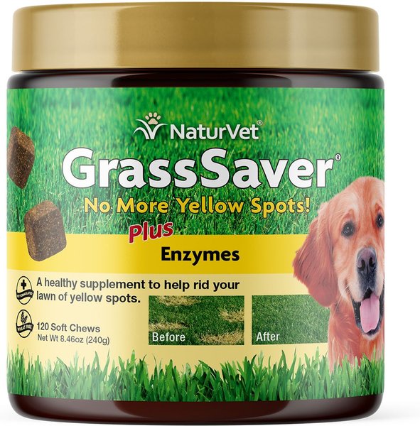 NaturVet GrassSaver Plus Enzymes Soft Chews Urinary & Lawn Protection Supplement for Dogs, 120 count slide 1 of 6