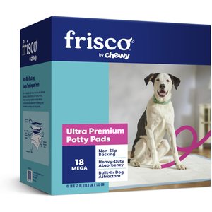 Frisco Mega Non-Skid Ultra Premium Dog Training & Potty Pads, 46 x 52-in, 18 count
