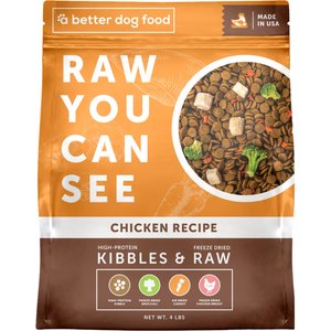 A Better Treat Chicken Dog Freeze-Dried Food, 4-lb bag