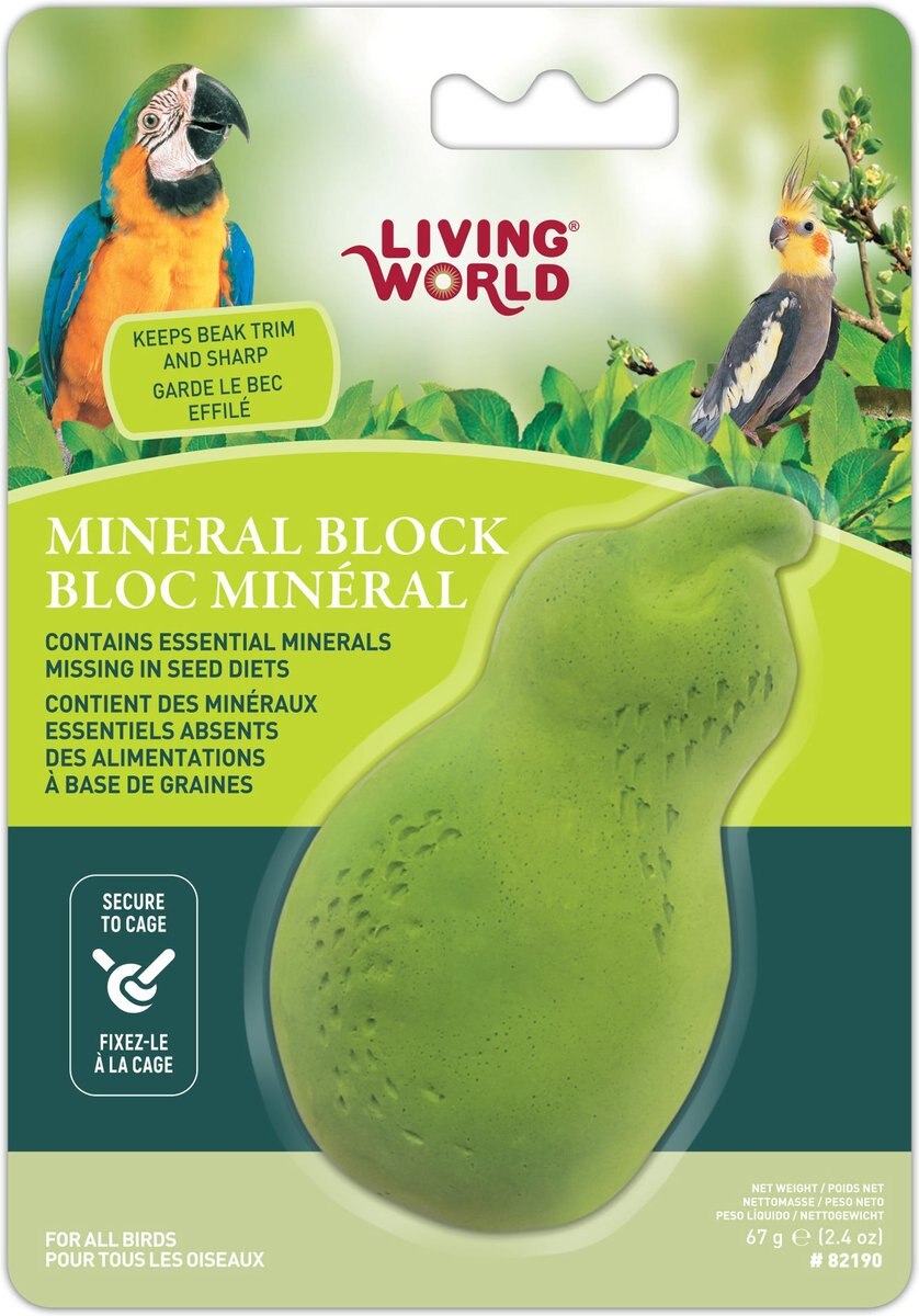 LIVING WORLD Mineral Block Pear Bird Beak Conditioner