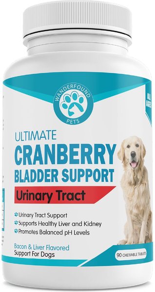 Wanderfound Pets Ultimate Cranberry Bladder & Urinary Tract Support Cat &  Dog Supplement, 90 count