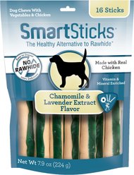 SmartBones SmartSticks Chamomile & Lavender Extract Flavor Chews Dog Treats, 16 count