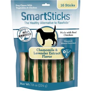 SmartBones SmartSticks Chamomile & Lavender Extract Flavor Chews Dog Treats, 16 count