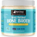 Raw Paws Grass-Fed Beef Bone Broth Powder Dog & Cat Food Topper, 6-oz jar