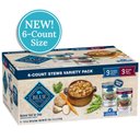 Blue Buffalo's Stew Chicken & Beef Variety Pack Wet Dog Food, 12.5-oz can, case of 12
