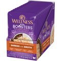Wellness Bowl Boosters Shredded Chicken Wet Cat Topper, 1.75-oz pouch, case of 12