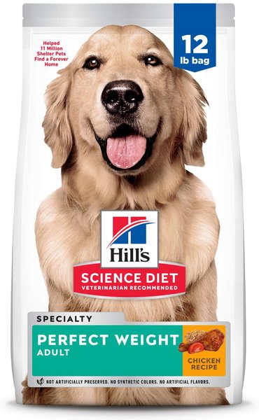 HILL'S SCIENCE DIET Adult Perfect Weight Chicken Recipe Dry Dog Food ...