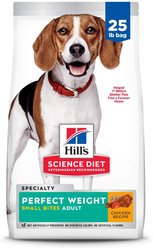 Hill's Science Diet Adult Perfect Weight Small Bites Chicken Recipe Dry Dog Food, 25-lb bag
