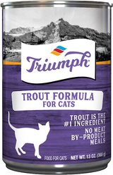 Triumph Trout Formula Canned Cat Food, 13.2-oz, case of 12
