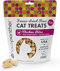 Hauspanther Chicken Bites Nuggets Freeze-Dried Raw Cat Treats, 1.5-oz bag