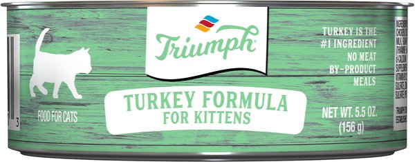 Triumph Turkey Formula for Kittens Canned Cat Food, 5.5-oz, case of 24 slide 1 of 2
