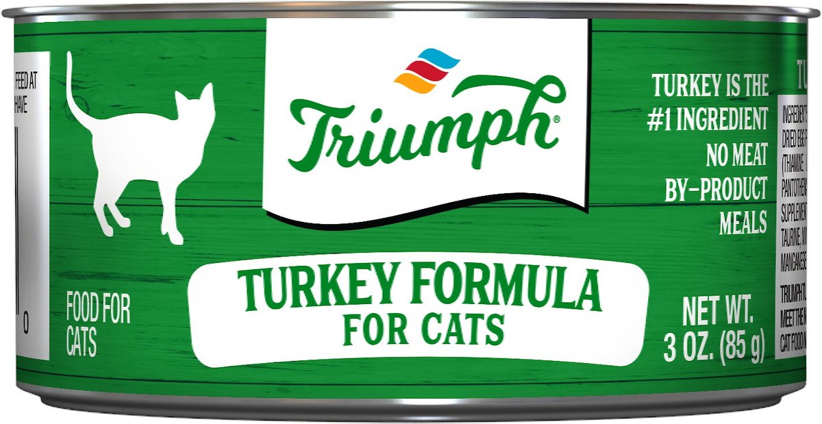 TRIUMPH Turkey Formula Canned Cat Food, 3oz, case of 24