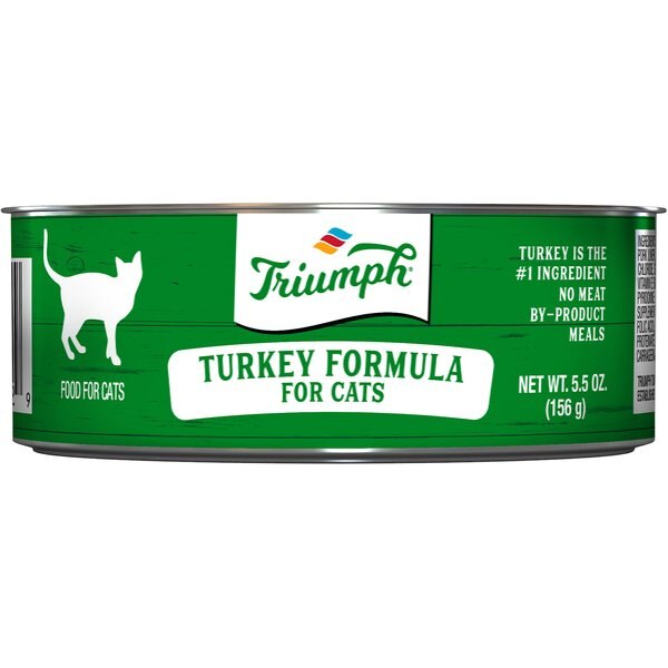 TRIUMPH Turkey Formula Canned Cat Food, 5.5-oz, case of 24 - Chewy.com