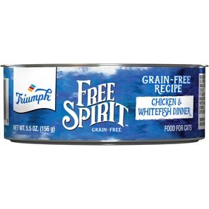 Triumph Grain-Free Chicken & Whitefish Dinner Canned Cat Food, 5.5-oz, case of 24