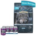 Blue Buffalo Wilderness Adult Chicken Dry Food + Beef & Chicken Grill Canned Dog Food