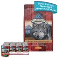 Blue Buffalo Wilderness RMR Red Meat Large Breed Dry Food + Rocky Mountain Recipe Red Meat Dinner Canned Dog Food