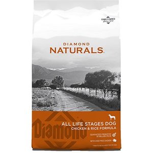 Diamond Naturals Chicken & Rice Formula All Life Stages Dry Dog Food, 40-lb bag, bundle of 2