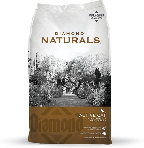 DIAMOND Naturals Active Chicken Meal Rice Formula Dry Cat Food 32 lb bag Chewy