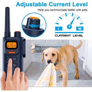 Bousnic 4000FT Extra Long Remote Range Waterproof Rechargeable Electronic Training Dog Collar, Blue
