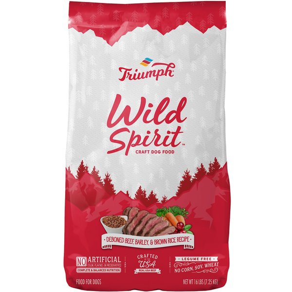 Triumph Wild Spirit Deboned Beef, Barley & Brown Rice Recipe Dry Dog Food