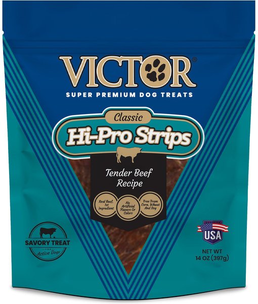 VICTOR Classic Hi-Pro Strips Tender Beef Recipe Dog Treats, 14-oz bag slide 1 of 8
