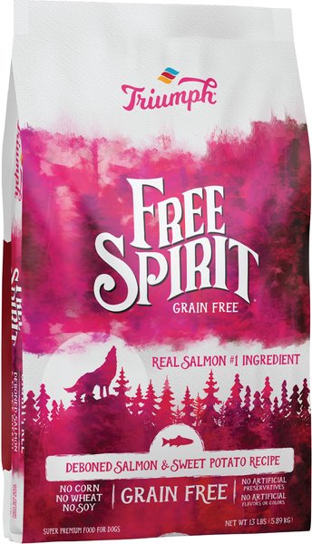 Triumph Free Spirit Grain-Free Deboned Salmon & Sweet Potato Recipe Dry Dog Food, 13-lb bag slide 1 of 8