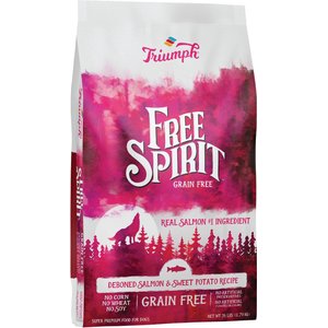 Triumph Free Spirit Grain-Free Deboned Salmon & Sweet Potato Recipe Dry Dog Food, 26-lb bag