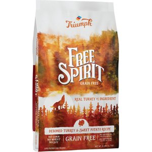 Triumph Free Spirit Grain-Free Deboned Turkey & Sweet Potato Recipe Dry Dog Food, 26-lb bag