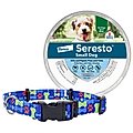 SecureAway Dog Flea Collar Protector, 8-12-in, MultiBone + Seresto Flea & Tick Collar for Dogs, up to 18 lbs, 1 Collar (8-mos. supply)