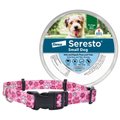 SecureAway Dog Flea Collar Protector, 8-12-in, MultiPaw + Seresto Flea & Tick Collar for Dogs, up to 18 lbs, 1 Collar (8-mos. supply)