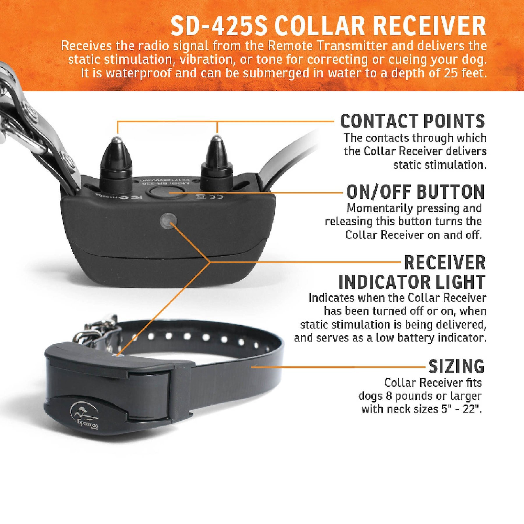 Sportdog 425s outlet collar