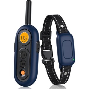 Casfuy 2000-ft Upgraded Electric Dog Training Collar with Remote, Blue
